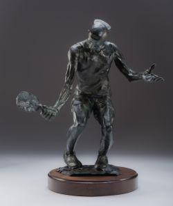 Male Pickleball Player Sculpture