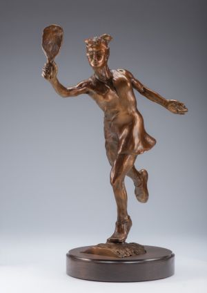 Female Pickleball Player Bronze Sculpture
