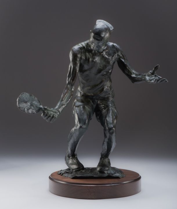 Male Pickleball Player Sculpture